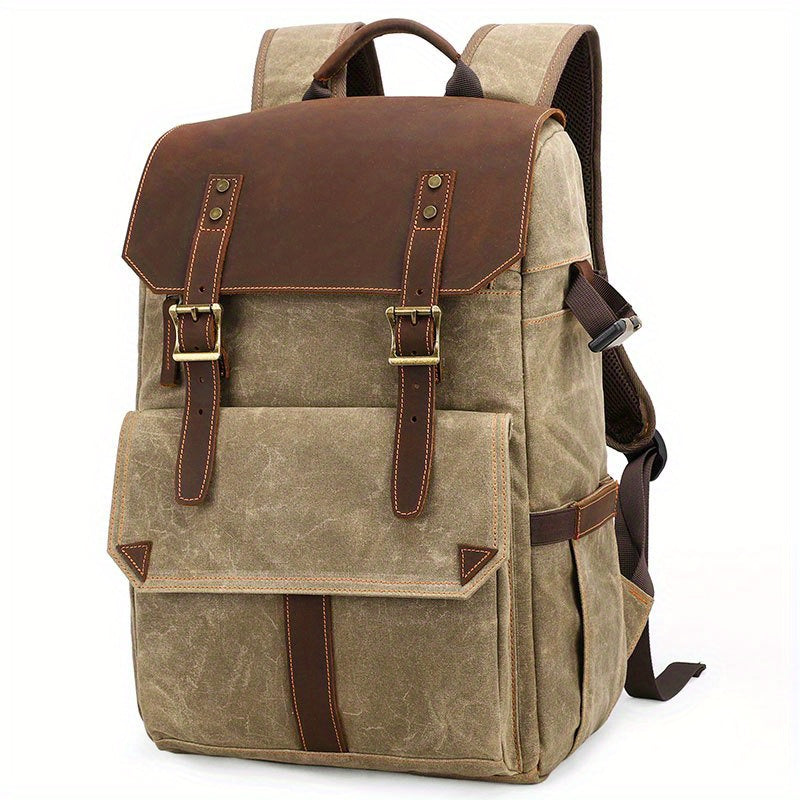 Waterproof Canvas Dslr Bag Large Capacity Camera Backpack