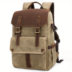 Waterproof Canvas Dslr Bag Large Capacity Camera Backpack