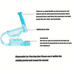 Disposable Ear Piercing Gun Kit with 4mm Studs