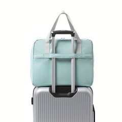 Large Capacity Foldable Duffle Bag Lightweight Zipper Storage Overnight Bag