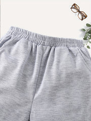 Girls' Casual BOSTON Graphic Shorts Elastic Waist Regular Fit Summer
