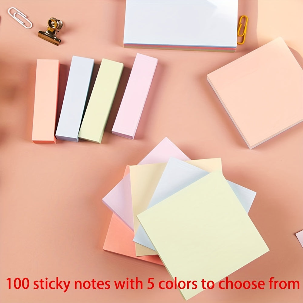 100pcs Colorful Horizontal Line Sticky Note 4 Colors Student Memo Pad
