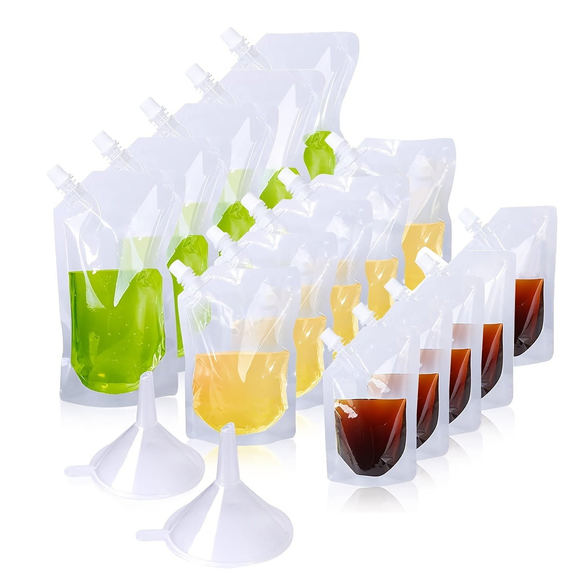 52pcs Liquid Storage Bag Reusable Drinking Flasks with Funnels