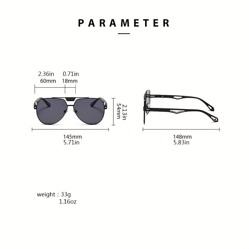 Gradient Double Beam Hollow Sunglasses for Party