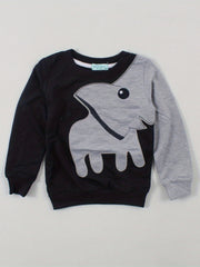 Boys Elephant Graphic Crew Neck Sweatshirt Pullover
