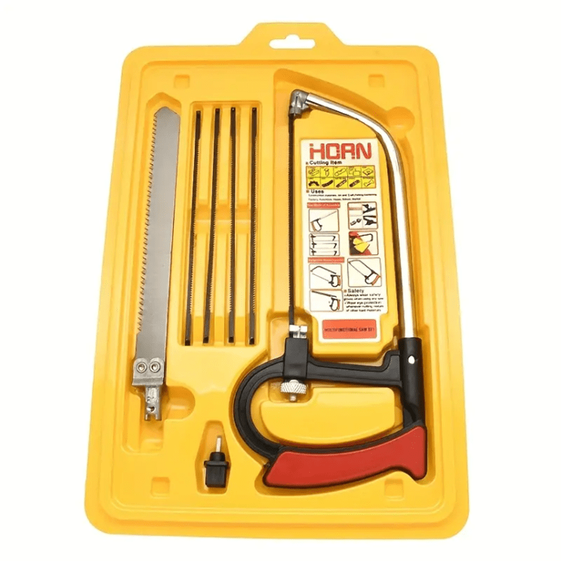 8-in-1 Steel Saw Metal Wood Glass 6 Blades Tool