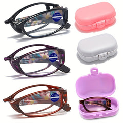 Print Flower Anti Light Blocking Reading Glasses For Women
