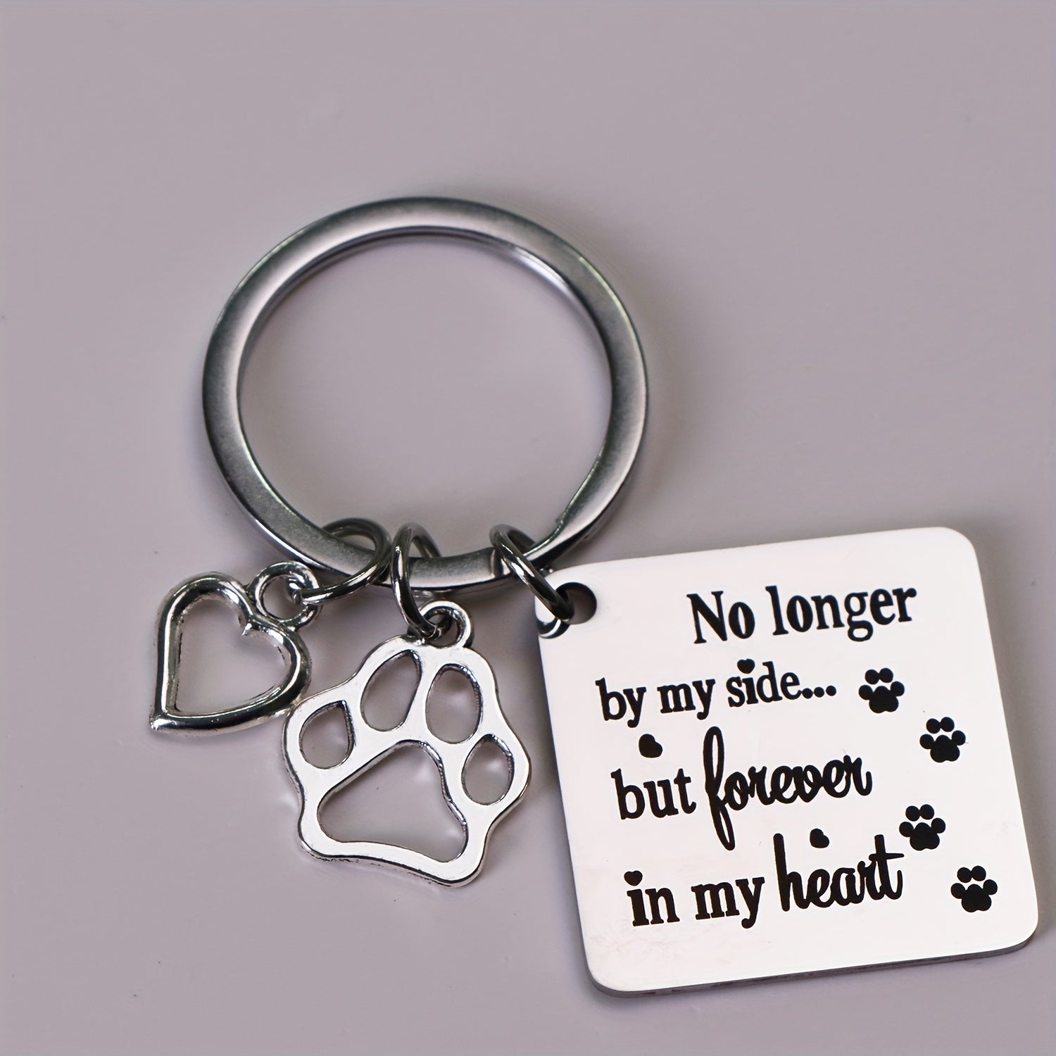 Pet Memorial Keychain for Dog and Cat - Remembrance Gift