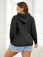  Hooded Drawstring Sweater Hoodie