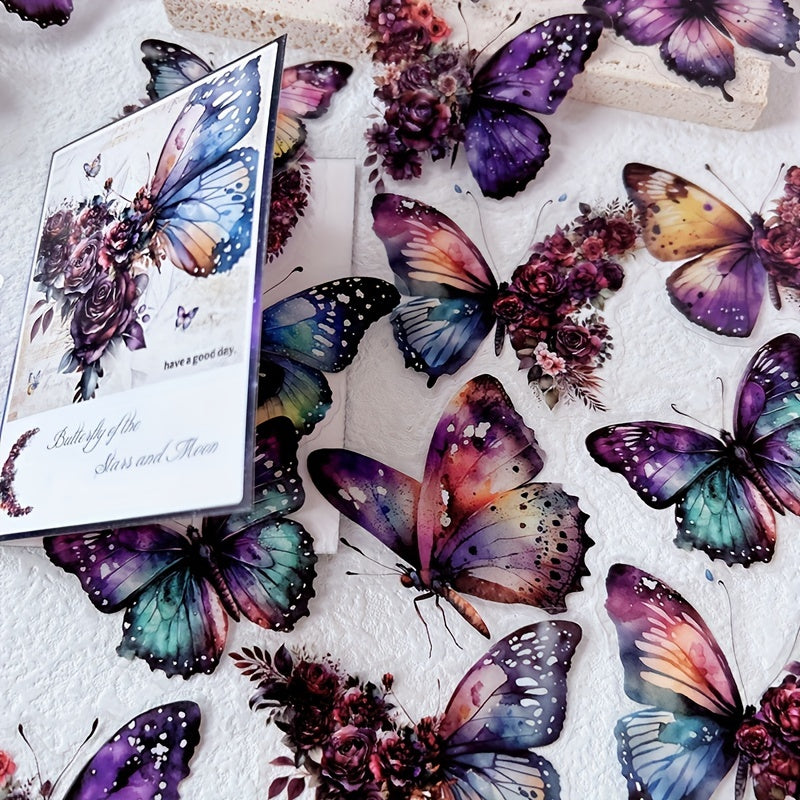 30pcs Flower & Butterfly Notebook Stickers Scrapbook Label Diary Stat