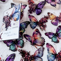 30pcs Flower & Butterfly Notebook Stickers Scrapbook Label Diary Stat