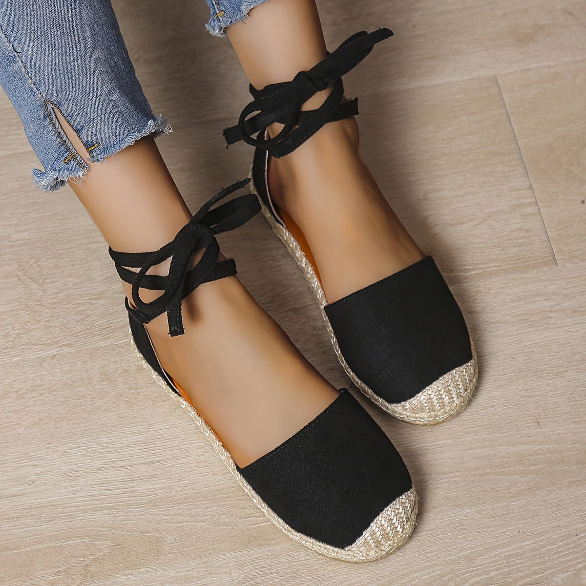 Women's Colorblock Flat Shoes Closed Toe Lightweight Round Toe Casual Sandals