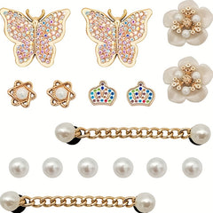 Butterfly & Flower Shoe Charms For Clogs - DIY Accessories For Ladies