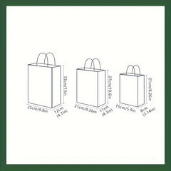 6pcs Christmas Gift Bag Paper In Random Styles Portable