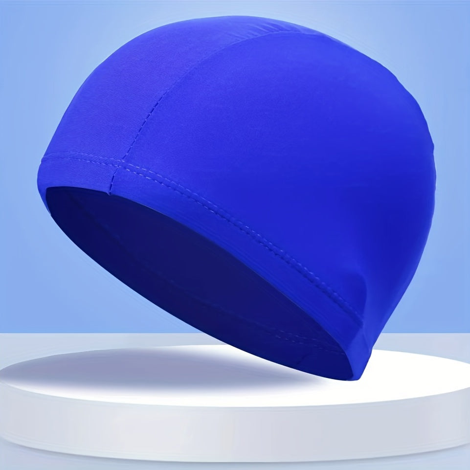 Solid Elastic Swimming Cap Men Women Swim Equipment