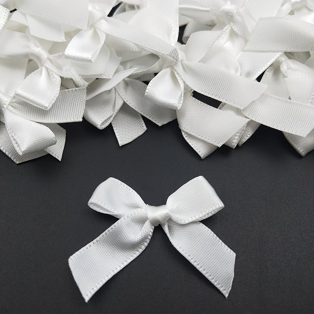100pcs Gift Wrapping Bows Polyester Bowknots Clothing Accs