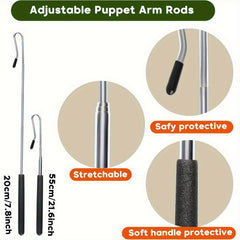 Adjustable Puppet Arm Rod 21 Stainless Steel Telescopic Control Rod