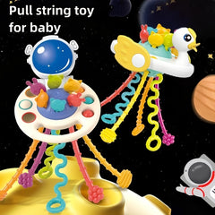 Baby Toy Finger Pull String Astronaut Duck for 6 Month