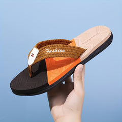 Men's Block Thong Sandals Non Slip Flip-flops for Indoor Outdoor