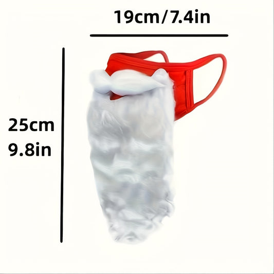 Christmas Beard Mask Holiday Funny Beard Mask Decoration