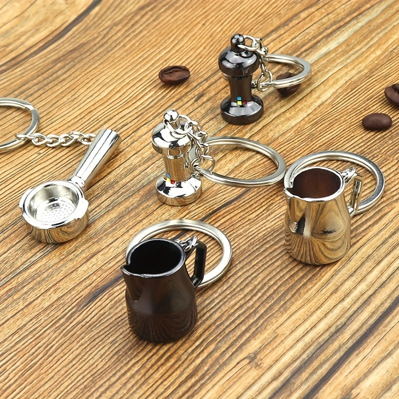 3D Coffee Cup Keychain - Kitchen Utensil Accessory for Coffee