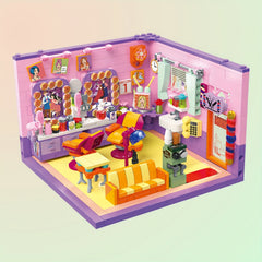 Mini Building Blocks Construction Set for Teenagers Hair Salon & Record Store