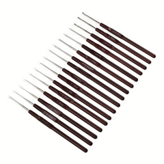 16pcs Ergonomic Crochet Hooks Set 0.5mm-2.5mm Knitting Needles Set