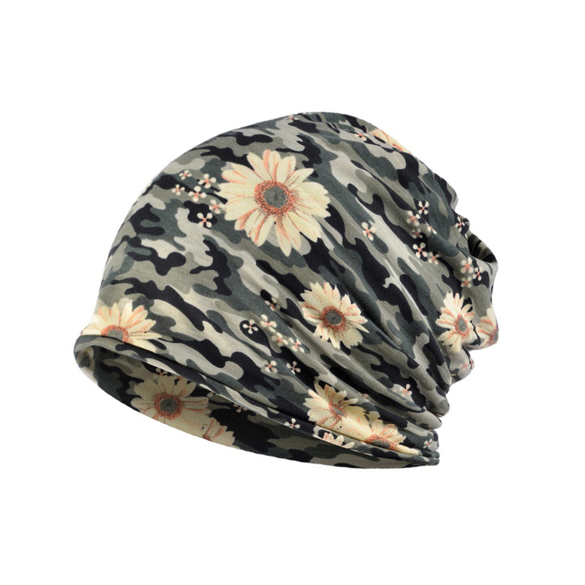 Flower Pattern Pullover Hat Winter Caps Casual Beanie Hip Hop Knitted Hat
