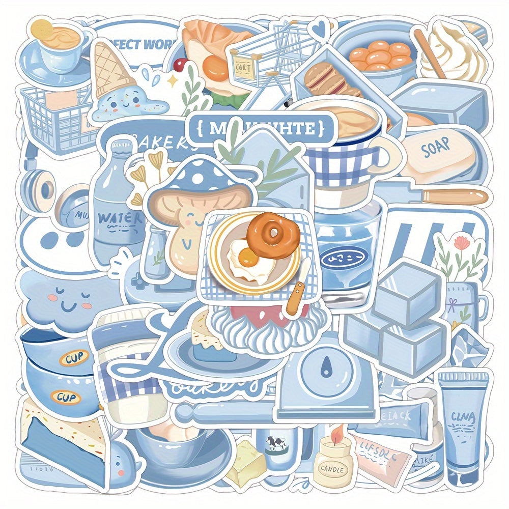 61pcs Fresh Creative Series Stickers DIY Waterproof Stickers