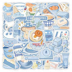 61pcs Fresh Creative Series Stickers DIY Waterproof Stickers