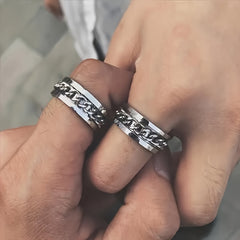 PANASH 8mm Titanium Steel Ring for Couples