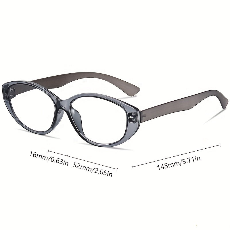 Light Blocking Reading Glasses Retro Jelly Oval HD Presbyopic Glasses