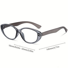 Light Blocking Reading Glasses Retro Jelly Oval HD Presbyopic Glasses