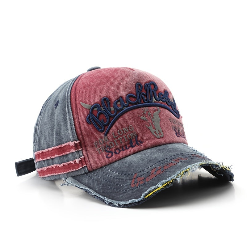 Washed Cowboy Baseball Hat Men Women Sunshade Peaked Cap
