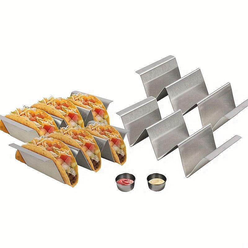 1pc Stainless Steel Taco Holder Reusable Taco Stand Rack S