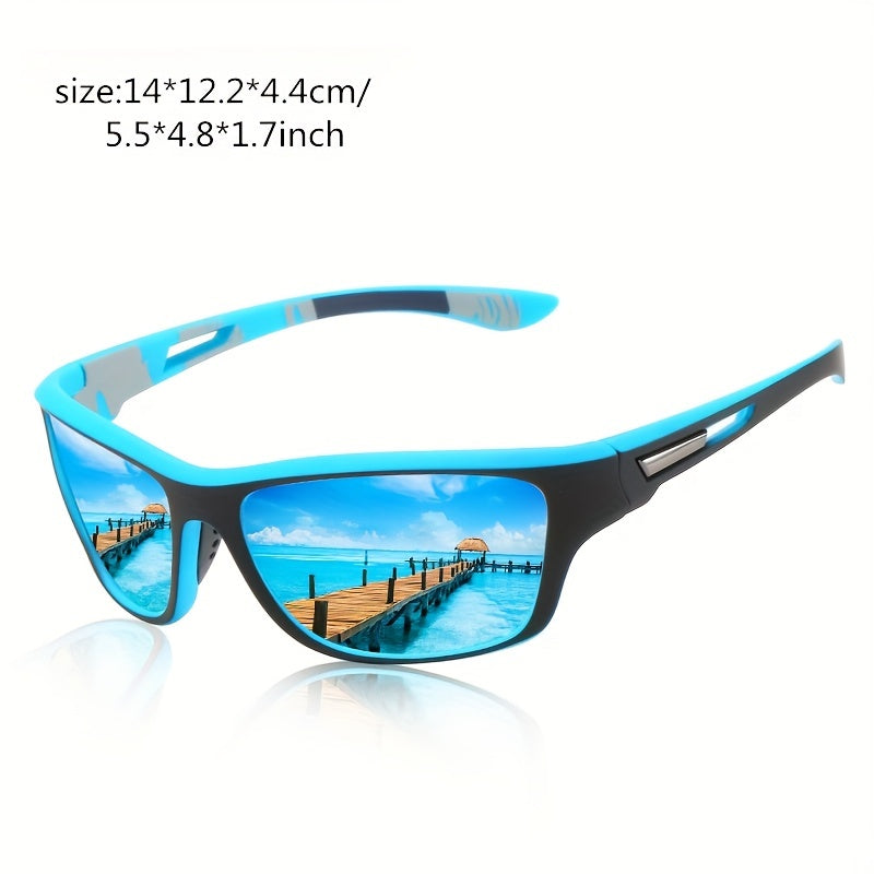 Men's Polarized Sports Sunglasses Colorful Lens Dust Proof Riding Glasses