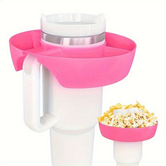 1pc Solid Cup Snack Tray Ring Reusable Silicone Snack Bowl Cup Accessories