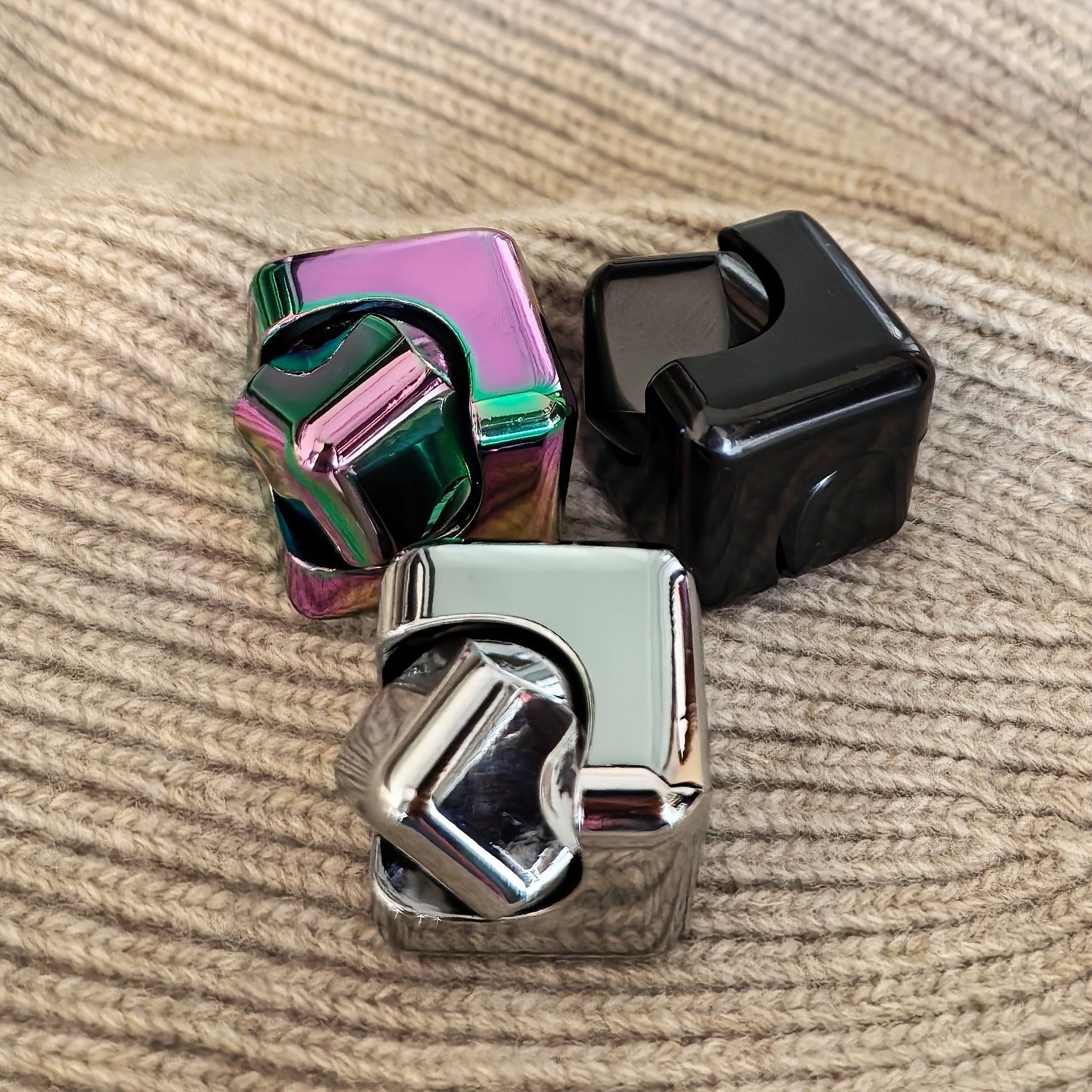 Colorful Square Magic Dice Fidget Spinner for Adults
