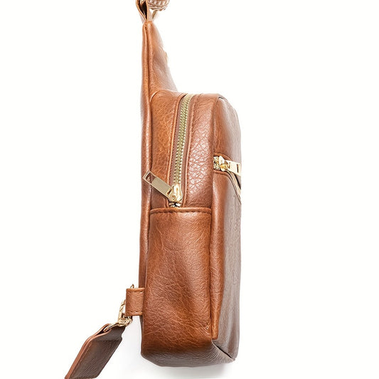 Stylish Small Shoulder Bag with Woven Strap for Women