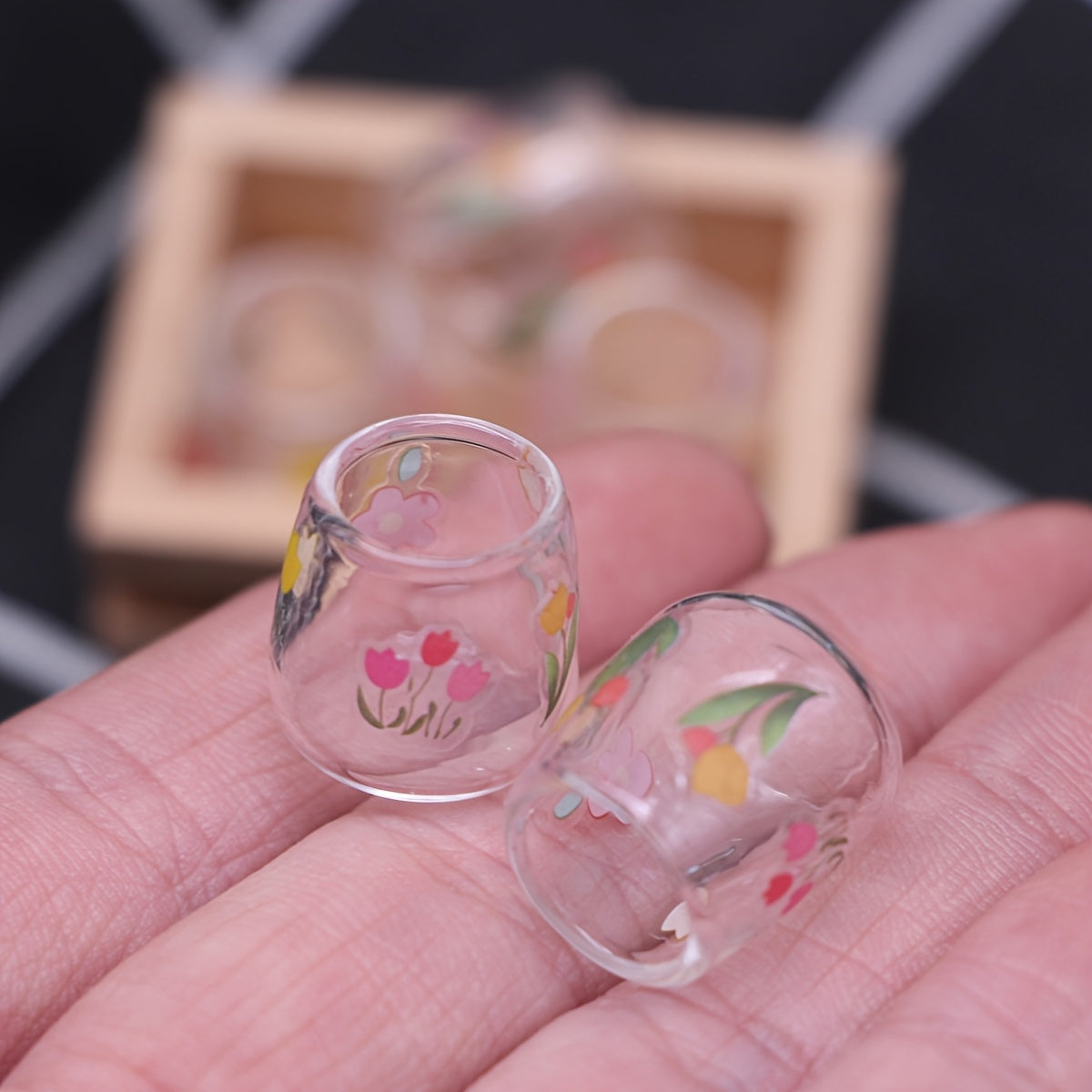 Micro House Dollhouse Cup Model Ornament DIY Scene Gift