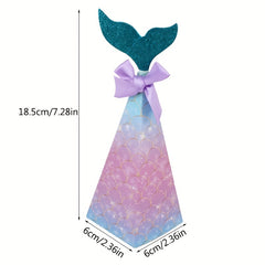 10pcs Mermaid Candy Box Birthday Party Wedding Packaging Box