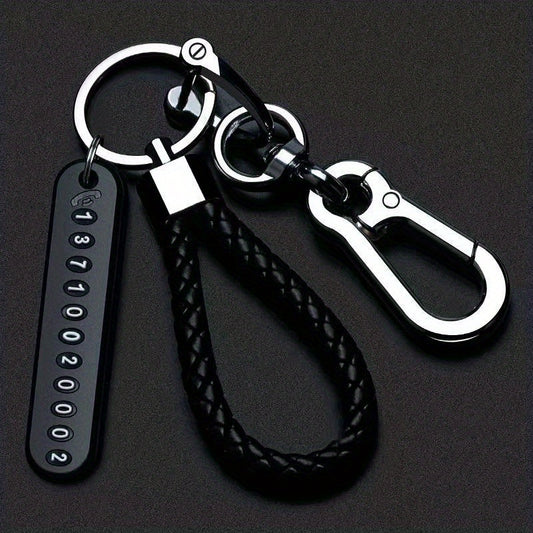 Anti Lost Keychain Pendant with Phone Number Strip