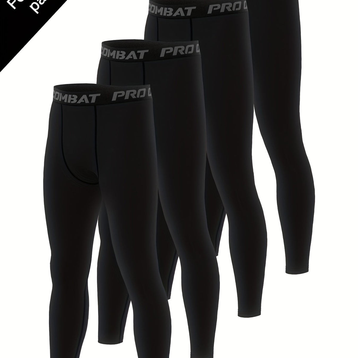 Men's Solid Leggings Active Quick Dry Compression Pants For Outdoor Running