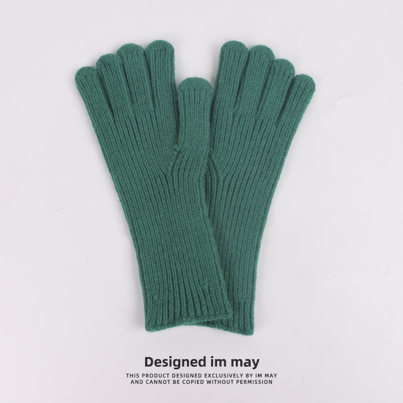 Warm Knitted Gloves Split Finger Touch Screen Gloves