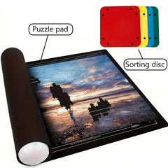 Puzzle Mat Set with Sorting Plates - Lightweight Felt Material