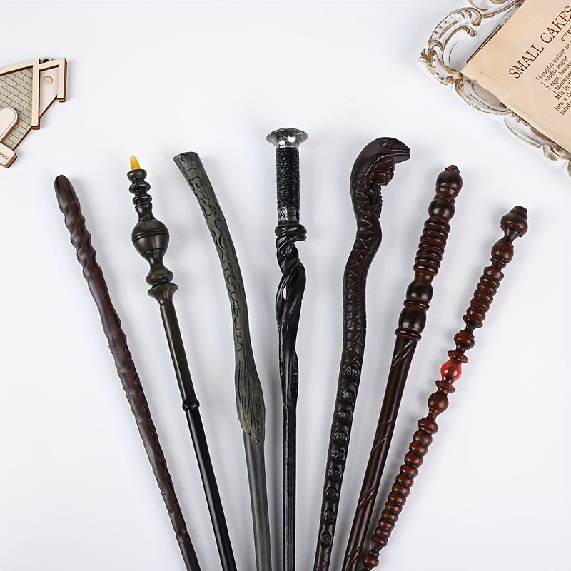 Hand Carved Wizard Staff - Halloween Party Accessory