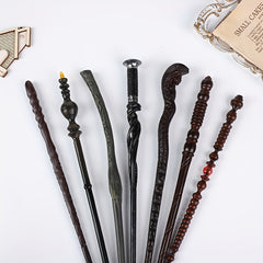 Hand Carved Wizard Staff - Halloween Party Accessory