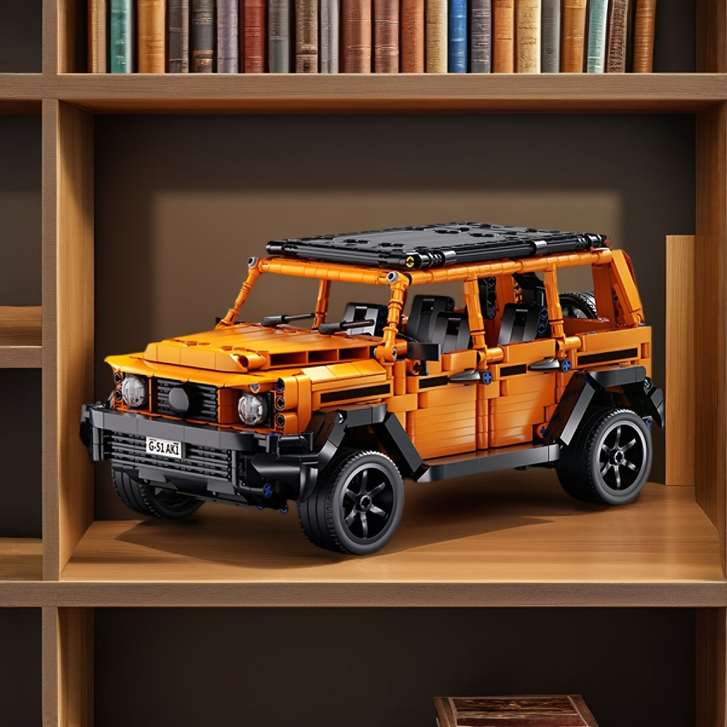 Stylish Orange Off Road Vehicle Building Block Set