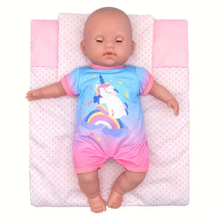 Pink Doll Toy Blanket Pillow Set for 12 18 Inch Dolls