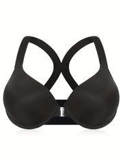  Bra Women's Plus Front Closure Racer Back T Shirt Bra